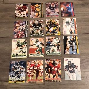 16 1991 NFL pro set cards